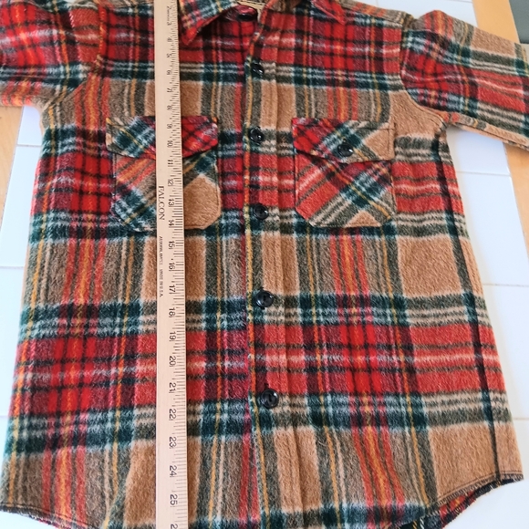 Wool, Melton Outer-wear Flannel Button Up Shirt Jacket Mens Size Small Vintage - Picture 6 of 12